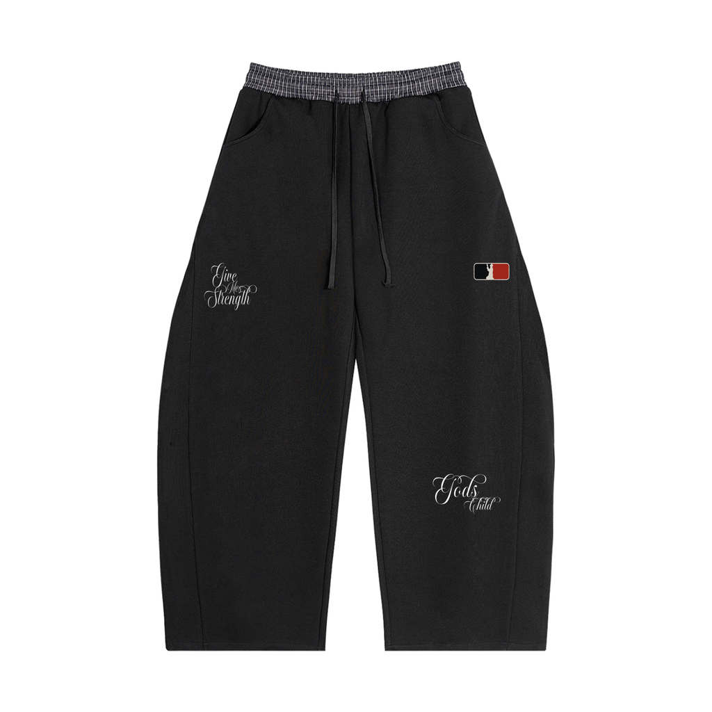 Plaid Waistband Barrel Sweatpants
