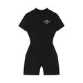 Women's Quarter-Zip Short Sleeve Romper