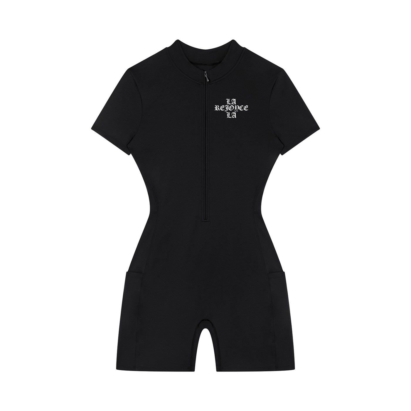 Women's Quarter-Zip Short Sleeve Romper