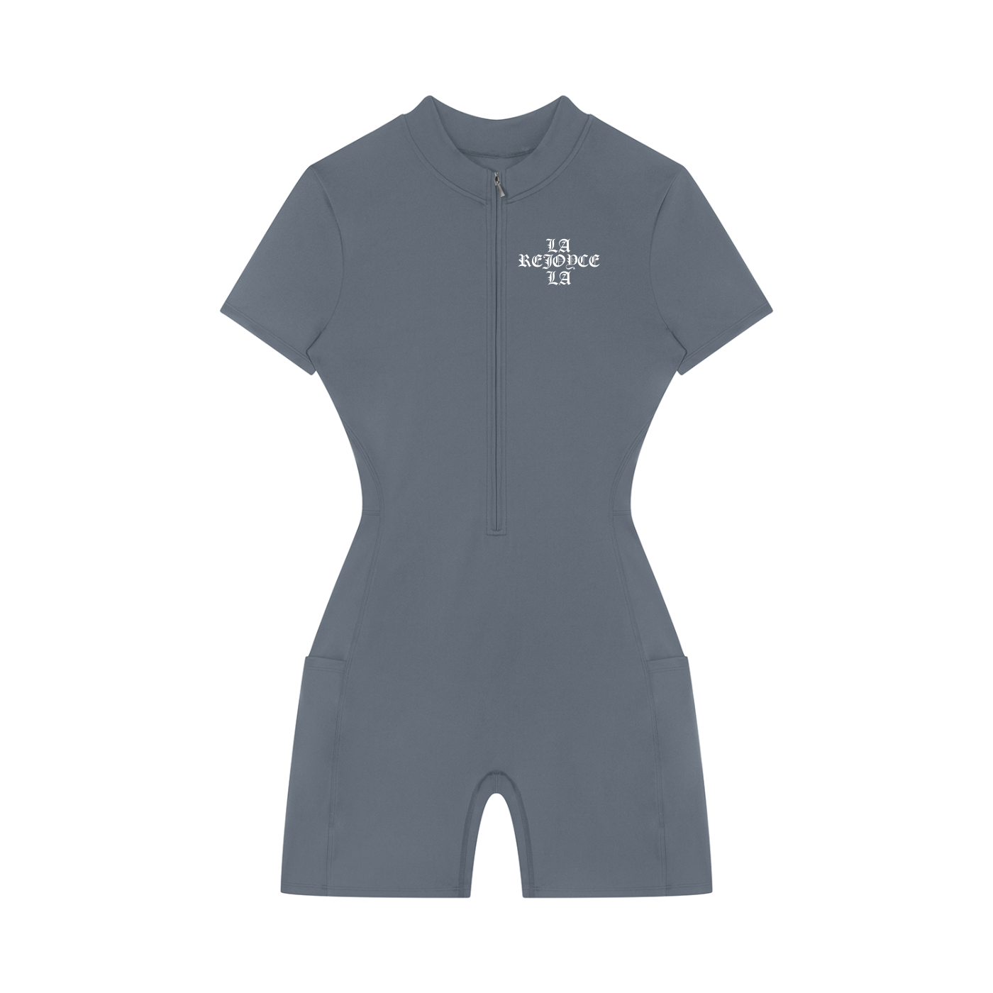 Women's Quarter-Zip Short Sleeve Romper