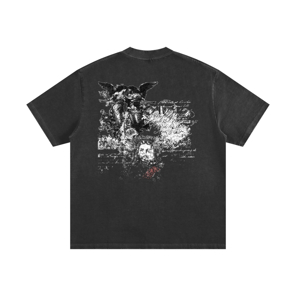 Heavyweight Vintage Washed Frayed T-Shirt