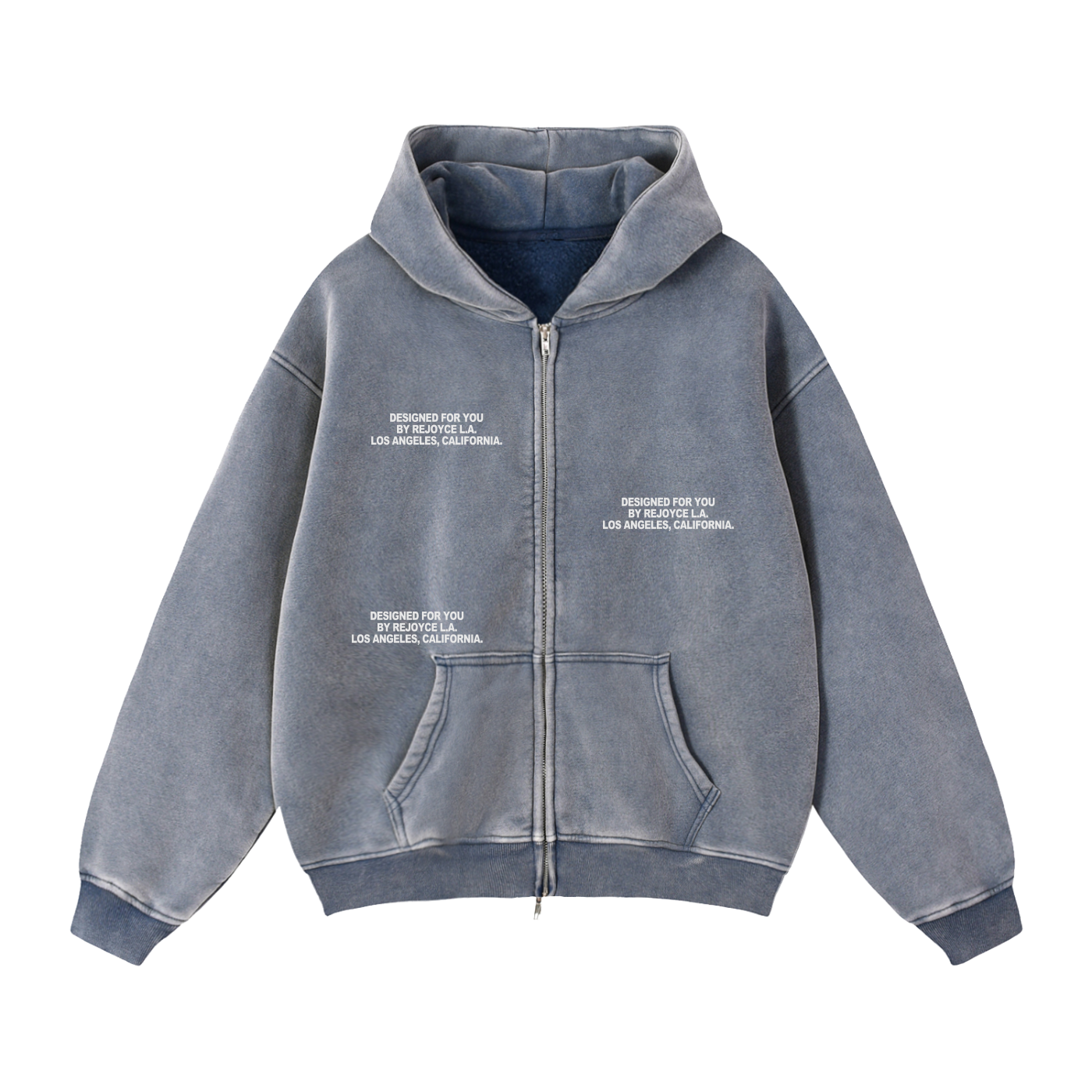Zip-Through Boxy Fleece Hoodie