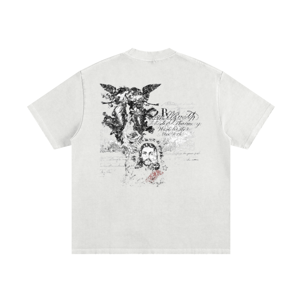 Heavyweight Vintage Washed Frayed T-Shirt