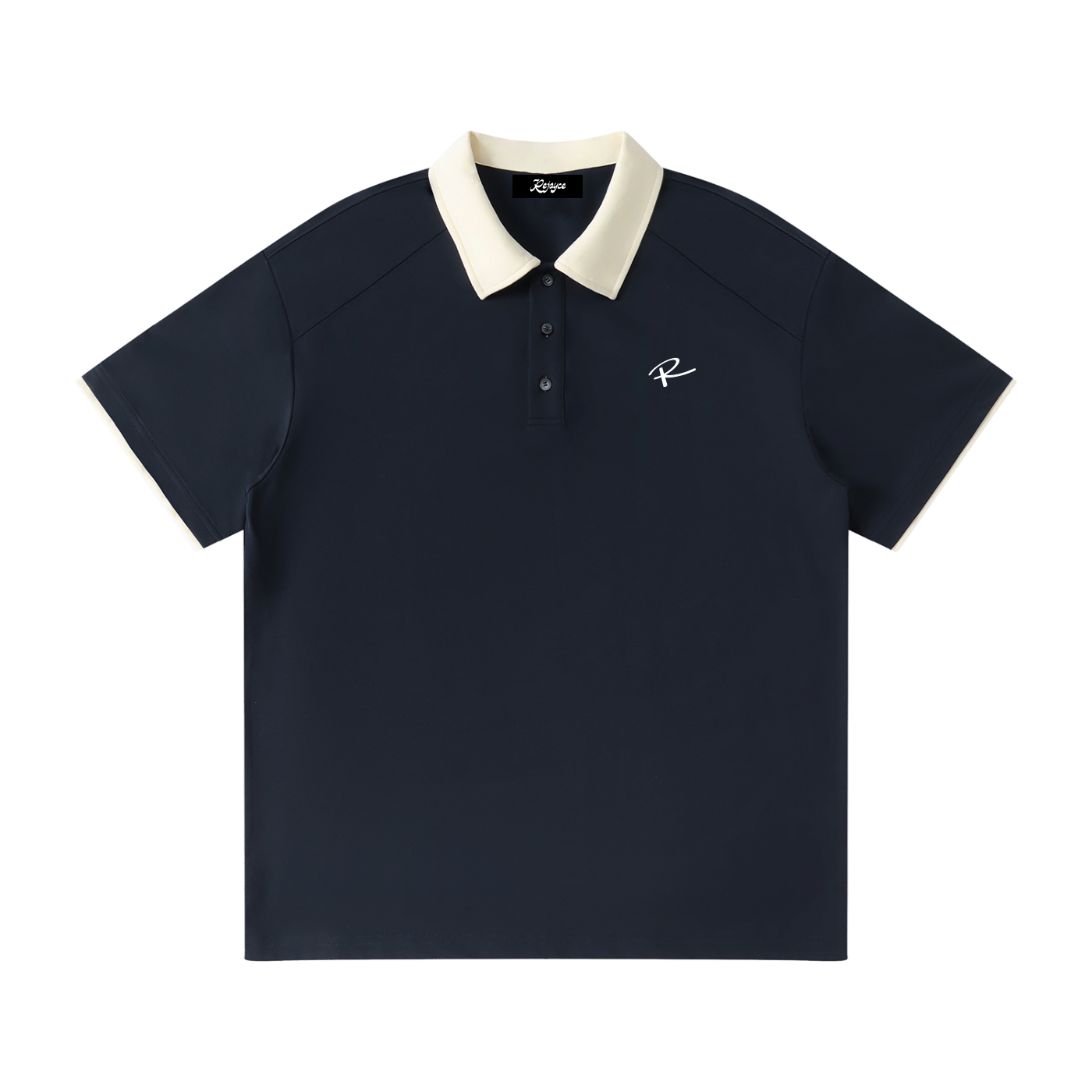 Contrast Collar Raglan Polo Shirt