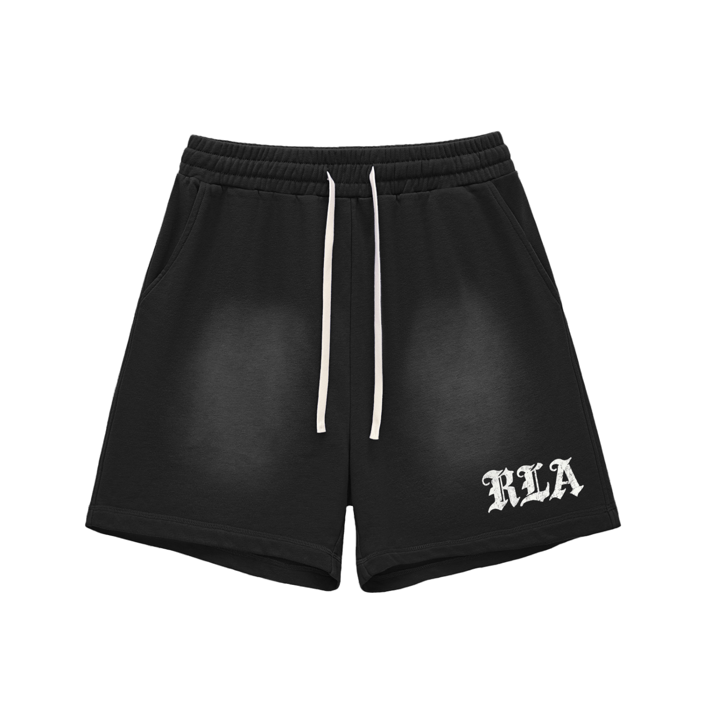 Sun Fade Raw Edge Cotton Shorts